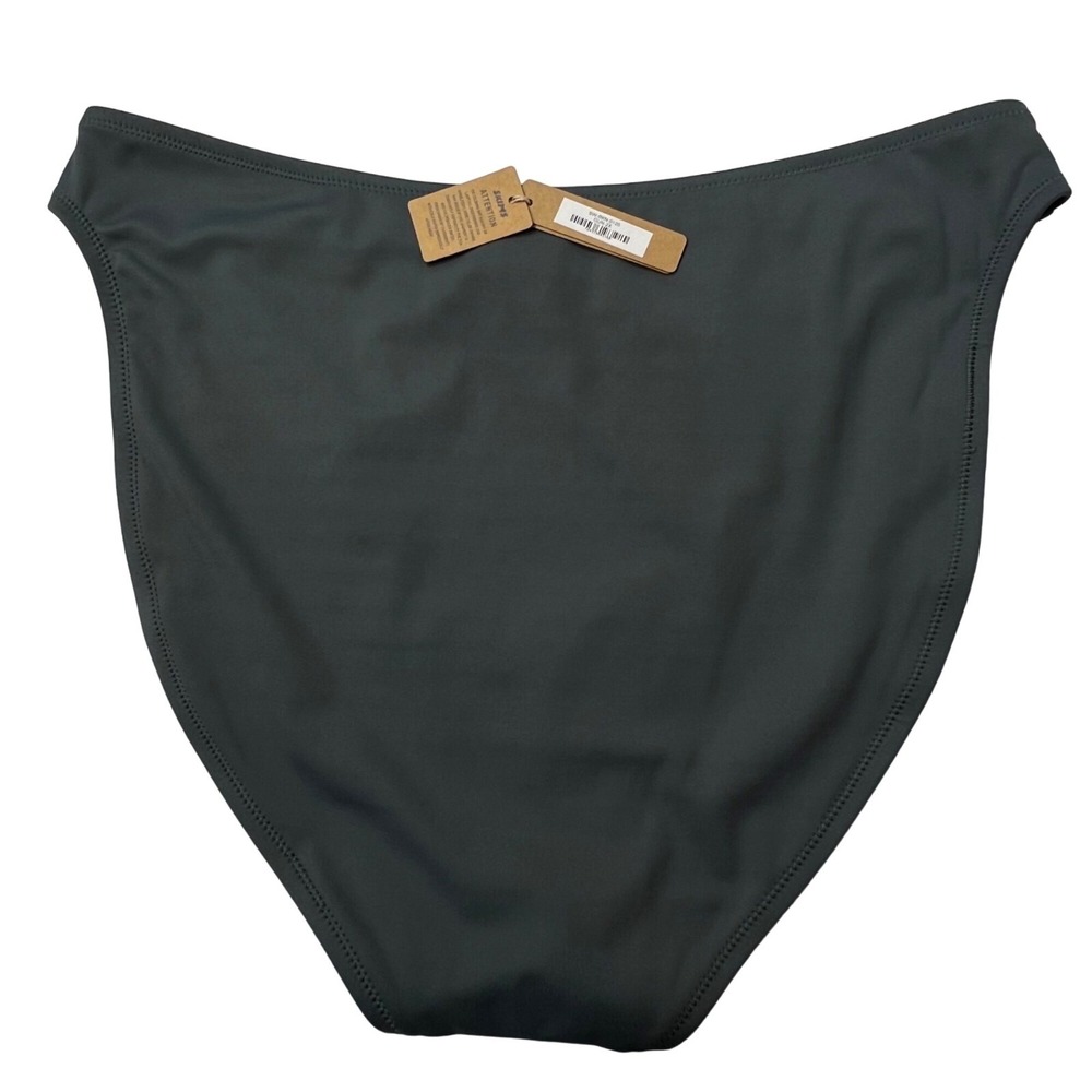 SKIMS Shaping Swim Bandeau Top + Dipped Bikini Bottom Gunmetal Womens 2X - Picture 9 of 14